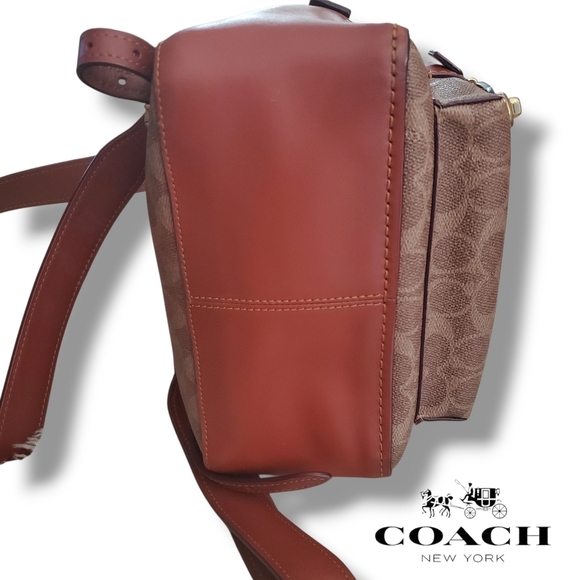 coach campus backpack 23 red Court In Maxi Signature Canvas Coach 32715 Campus Backpack 23